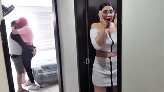 Martina recording a t1k tok when her bf fucks her sister