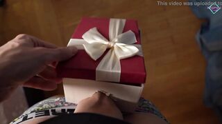 Horny blonde got a dick in a box and tried it in her tight ass. Karneli Bandi