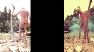 shameless nudist triptych - my shtick