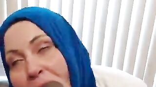 Arab awesome hijab blowjob