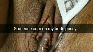 I found my hot bride with a cum on her cheating  pussy!