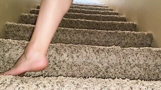 Foot Goddess Teases you while Walking Upstairs POV