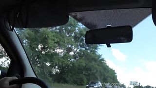 Showing Nipples to Oncoming Drivers