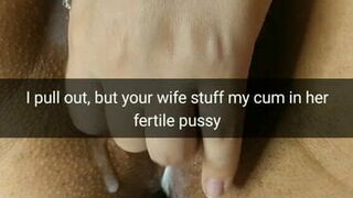 I pull out, but your wife stuffs all the cum in her pussy - Milky Mari