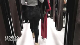 LeoKleo Amateur Public Blowjob in Changing Room. I Swallow all Cum.