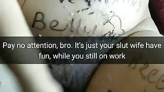 Your slut wife just have fun with yor big dick friend, cuck!