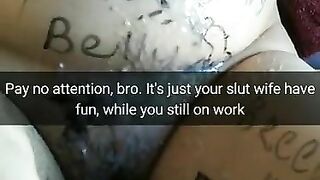 Your slut wife just have fun with yor big dick friend, cuck!