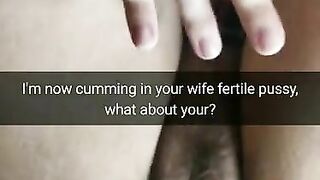 Her lover cum inside my wife fertile pussy and mocking me