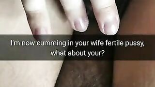 Her lover cum inside my wife fertile pussy and mocking me