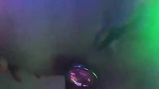 girl playing pussy with butt plug in lights