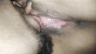 Horny Indian wife close-up pussy licking