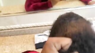 BBC HAD BIG ASS EBONY CREAMING AND SQUIRTING IN BATHROOM