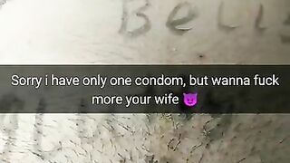 Sorry we ran out of condoms, so i creampie your slut wife!