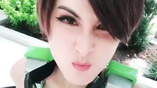 Sinastri cosplay cute tracer face loop