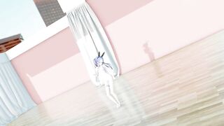 MMD lo chan, shake it - hentai mmd dance, playboy costume, blue hair edit, smixix