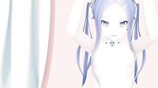 MMD lo chan, shake it - hentai mmd dance, playboy costume, blue hair edit, smixix