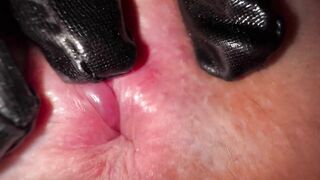 Close up wet juicy pussy and virgin asshole, teen bitch is ready to fuck