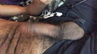 ROCK MERCURY MASSAGING HIS COCK IN THE MORNING