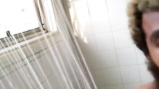 Could you get me wetter than this shower bitch? Thick hairy cock dripping Mount Men Rock Mercury