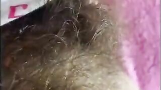 Horny wife with her hairy pussy