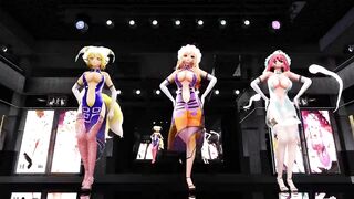 【MMD】STEP with purple & indigo & yuyuko【R-18】