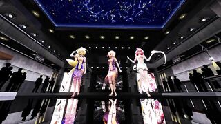 【MMD】STEP with purple & indigo & yuyuko【R-18】