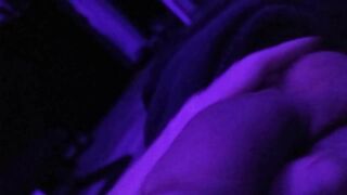 Stroking my cock in Purple light - Purple Dick video Part 1