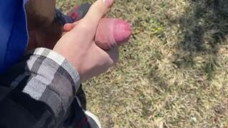 Public In the sun Fun Massive cum shot