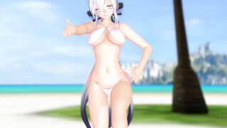 【MMD】Haku-sans - Priplin Gymnastics【R-18】