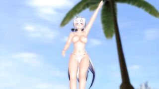 【MMD】Haku-sans - Priplin Gymnastics【R-18】