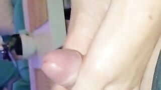 Quick footjob from my girlfriend after long day at work