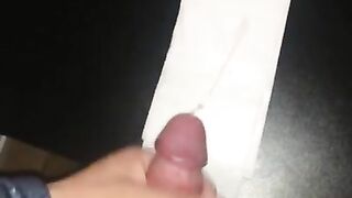 Boy jerks off cum porn warching