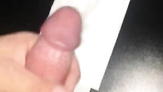 Boy jerks off cum porn warching