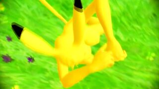 【MMD】Pikachu Pokemorph - Remix【R-18】