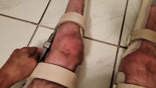 Paraplegic Putting Leg Braces On - First Person View