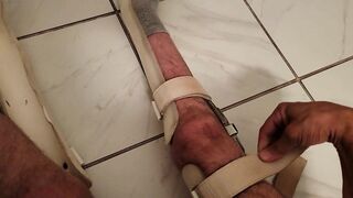 Paraplegic Putting Leg Braces On - First Person View