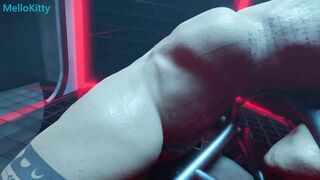 Lara Croft Horny Fuck Tied up Dildo Sex Machine - Pussy Piercing