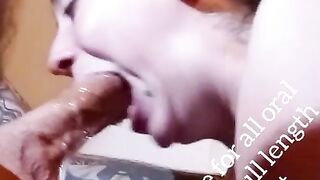 Sloppy dick sucking babe spits on huge cock #0005