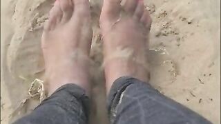 The beach is my favourite place to relax, my feet pics and small clips made into a video file