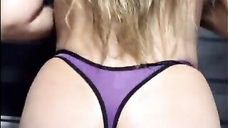 Purple Thong and Sentons of a Big Latin Ass!