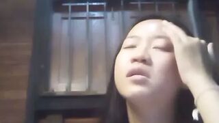 Asian girl at home alone and bored masturbates 13