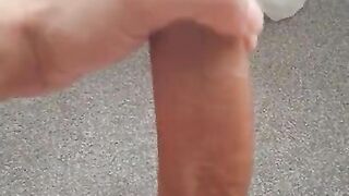 Morning masturbate, solo male cumshot.