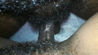 Close-Up Of A Hairy Sri Lankan Pussy