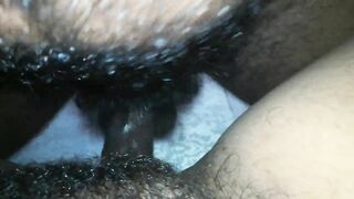 Close-Up Of A Hairy Sri Lankan Pussy