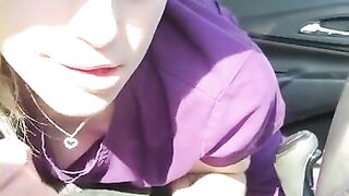 RvenJane loves sucking dick in the car