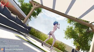 Sexy Nude Neko Mia Shake it Blender MMD 1514