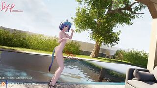 Sexy Nude Neko Mia Shake it Blender MMD 1514