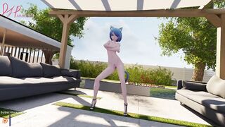 Sexy Nude Catgirl Mia Abracadabra Blender MMD 1513