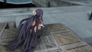 KANTAI COLLECTION KAMIKAZE HENTAI MMD 3D TORN COTHES DANCE KANCOLLE BLUE HAIR COLOR EDIT SMIXIX