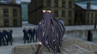 KANTAI COLLECTION KAMIKAZE HENTAI MMD 3D TORN COTHES DANCE KANCOLLE BLUE HAIR COLOR EDIT SMIXIX